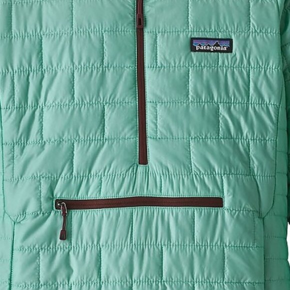 PATAGONIA WOMEN'S NANO PUFF BIVY QUILTED  PULLOVER JACKET  KANGAROO POCKET XS - Picture 7 of 16